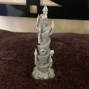 Vintage Pewter Castle Statue